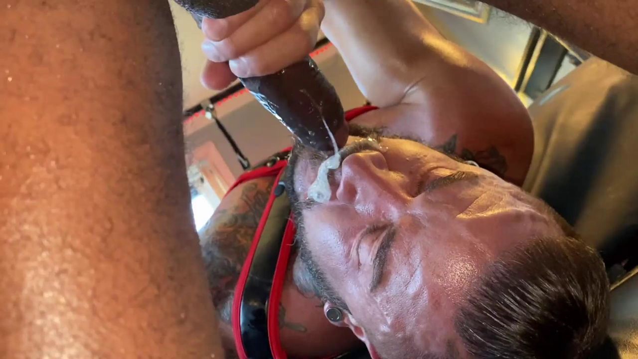 Dolf Gags on 13 Inch Uncut Dick!