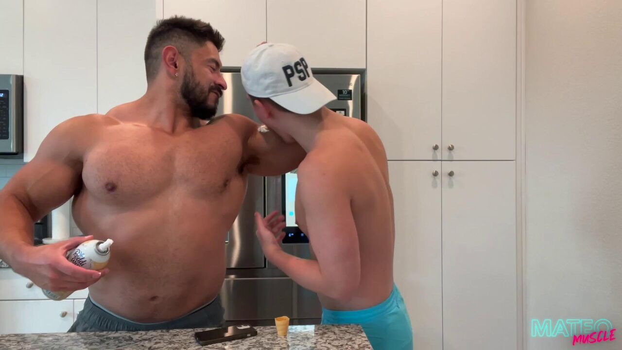 Muscle Daddy and Twink Kitchen Shenanigans